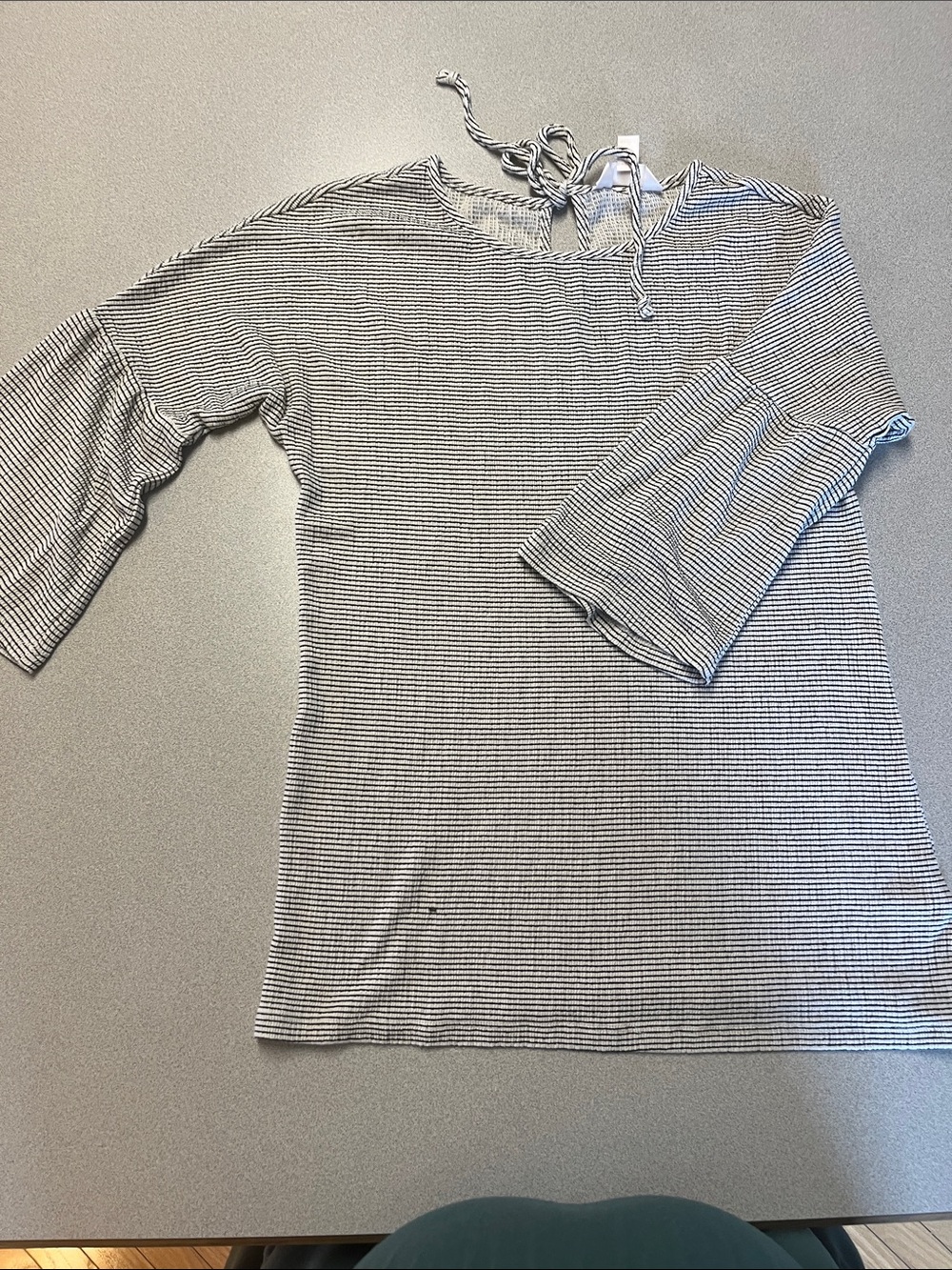 LC Lauren Conrad Black and White Striped Women's Blouse